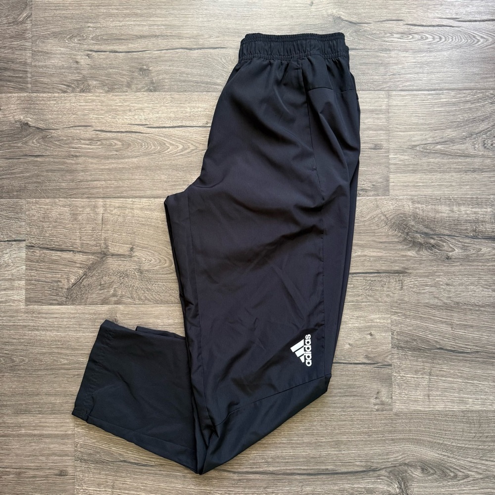 Adidas Black Polyester Windbreaker Pants size Large Men